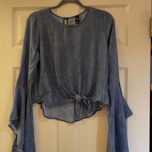 Windsor Knot-Front Bell Sleeve Top